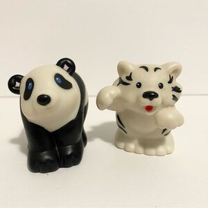 4/$20 Little People Panda Tiger White Animal Figure Fisher Price Toy Lot Zoo 🛑